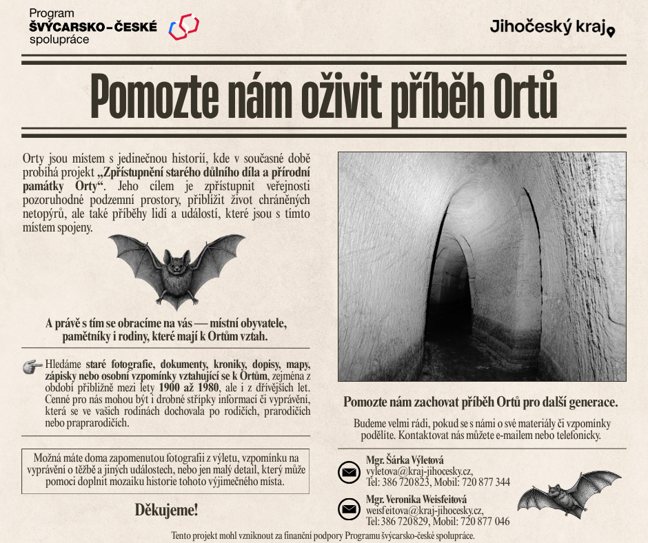 Přírodní památka Orty - Výzva Jihočeského kraje