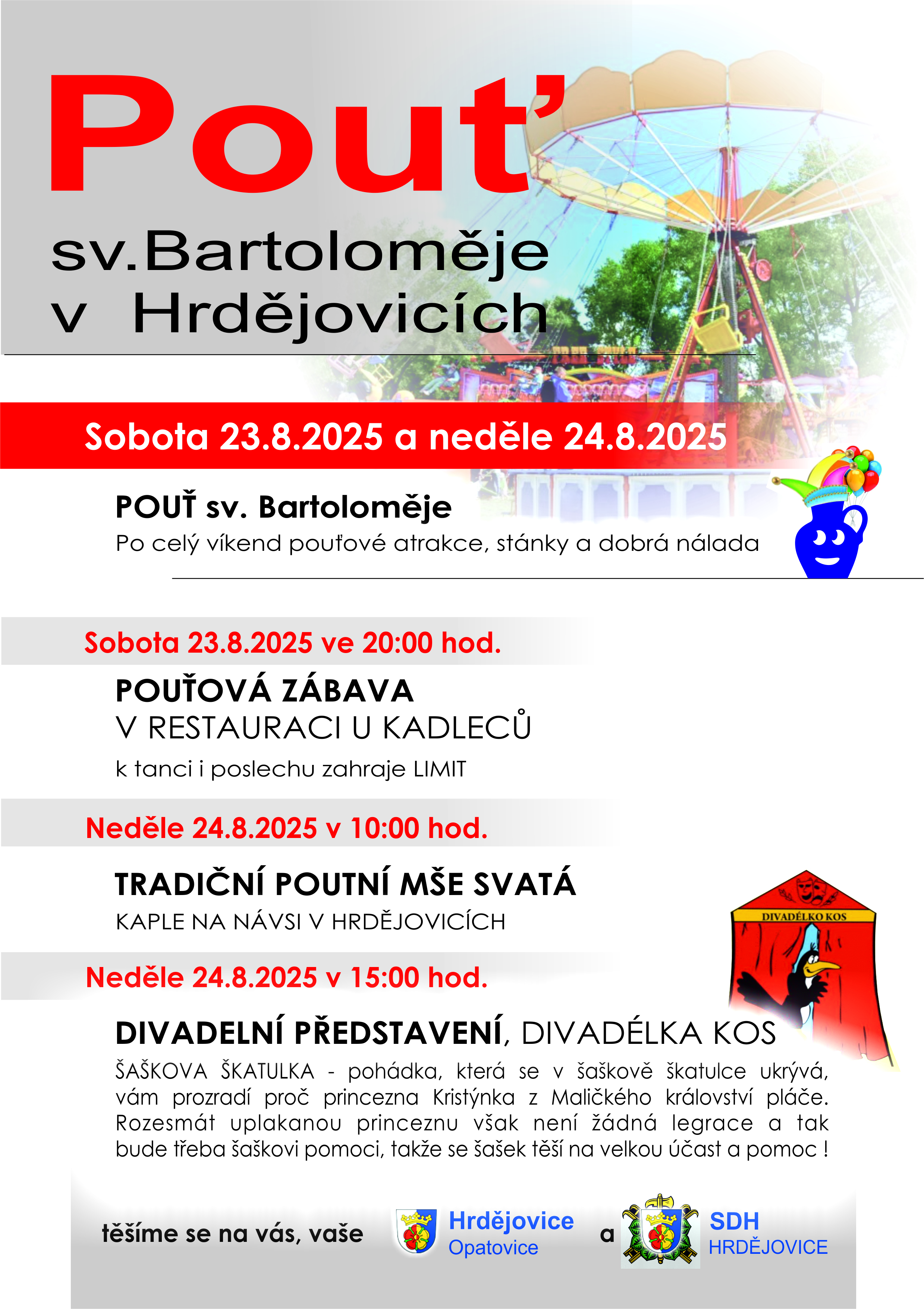 Pouť sv. Bartoloměje v Hrdějovicích 2025