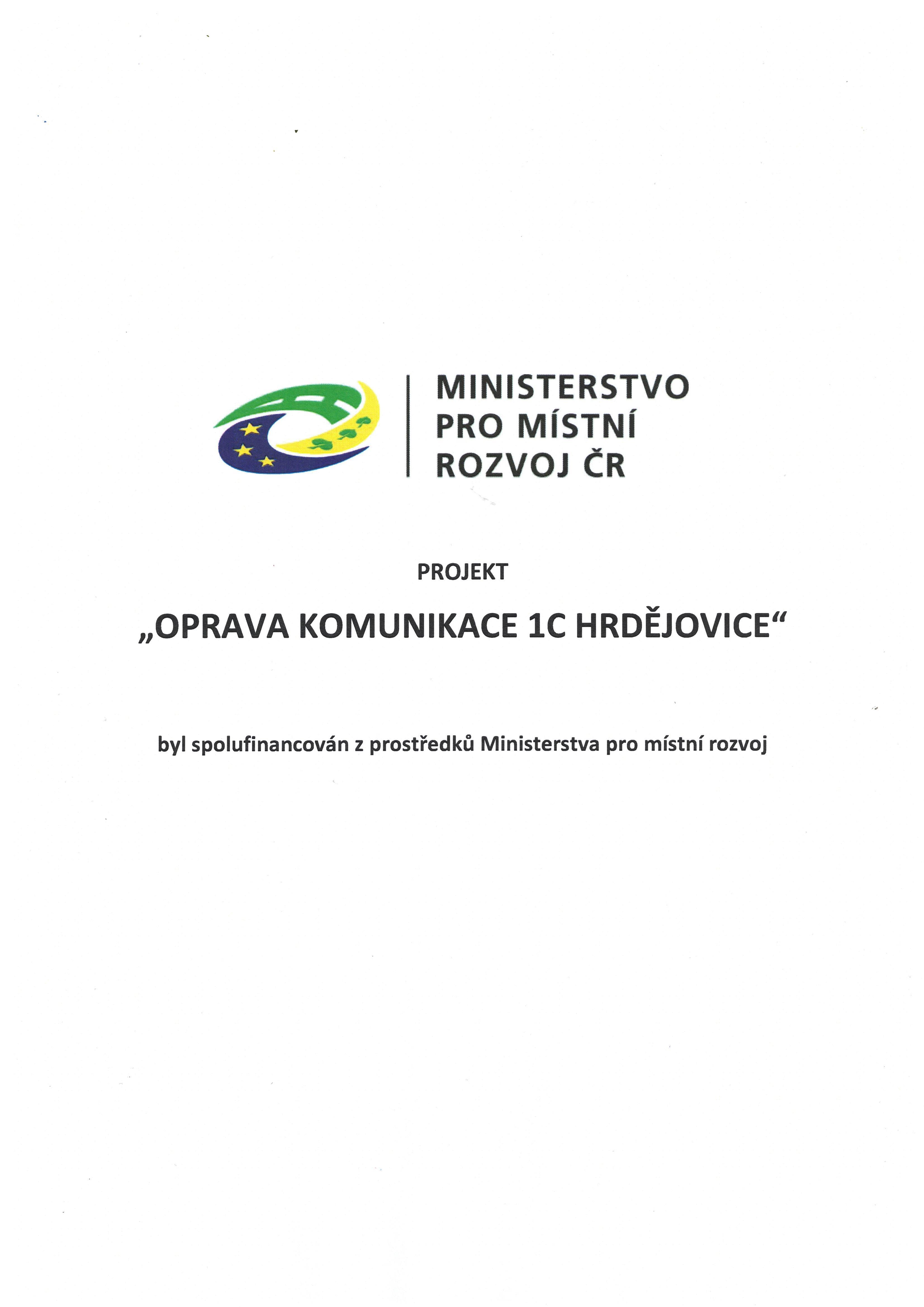 Oprava komunikace 1C Hrdějovice