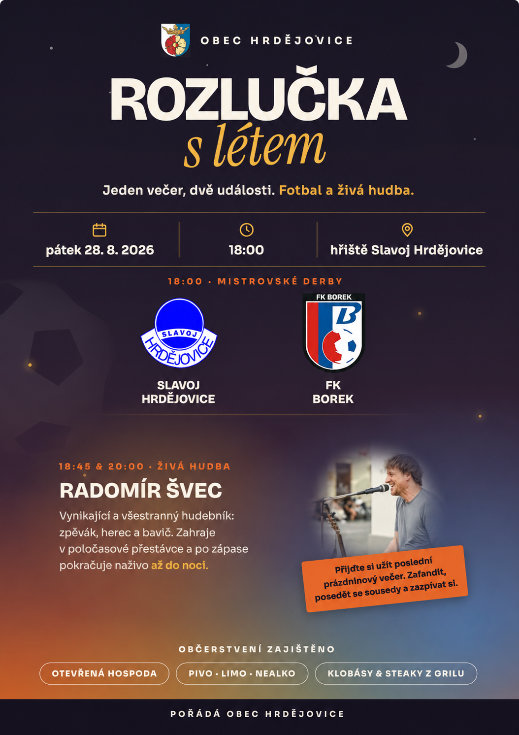Pozvánka - ROZLUČKA S LÉTEM V HRDĚJOVICÍCH