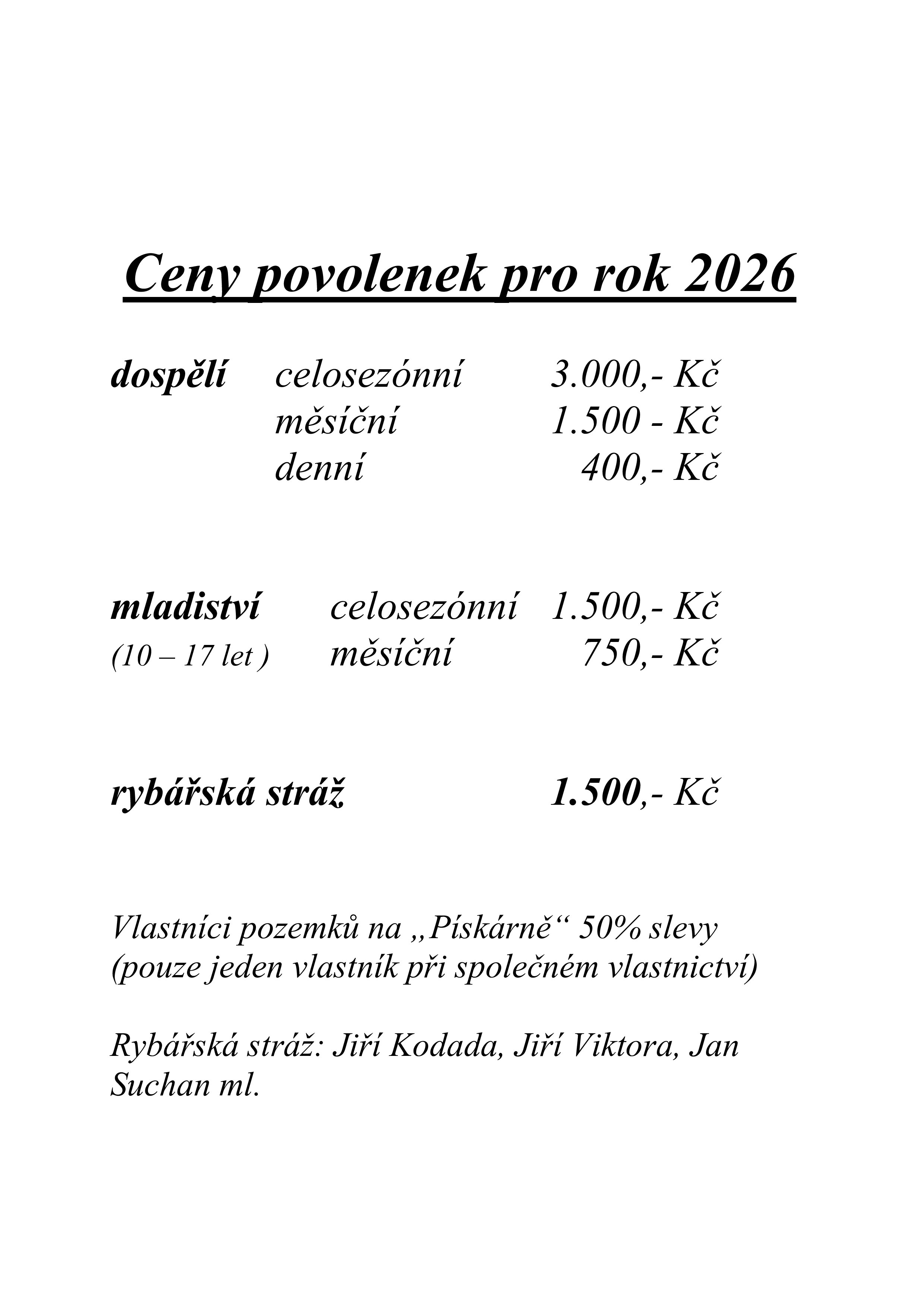 Rybolov 2026 na Hrdějovické pískárně