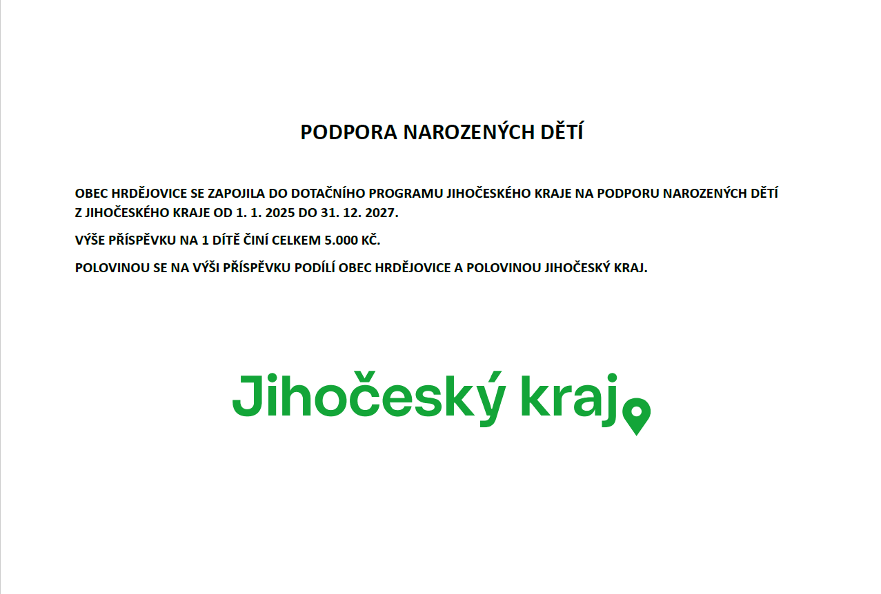 Podpora narozených dětí 
