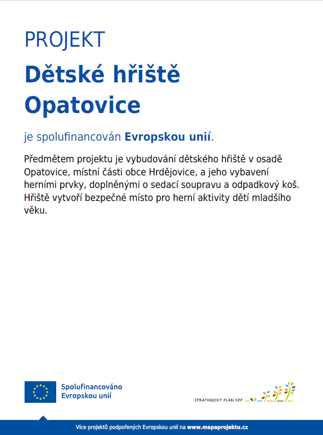 Projekt Dětské hřiště Opatovice