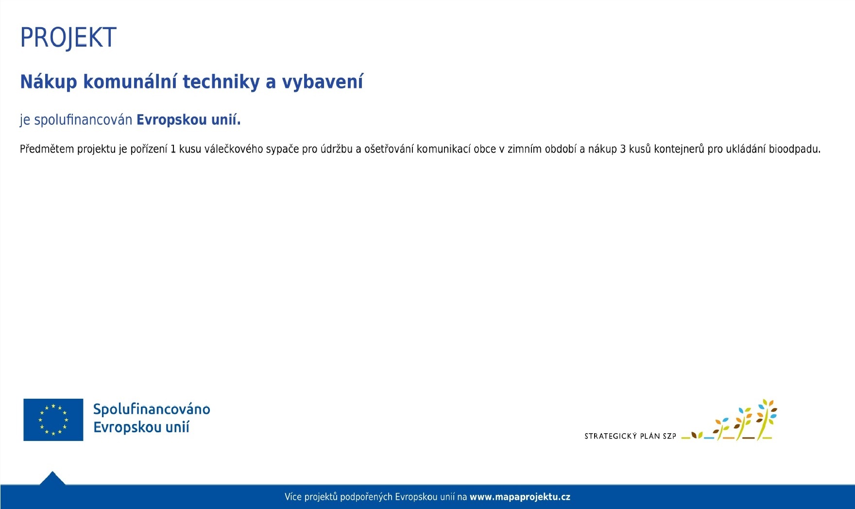 Nákup komunální techniky a vybavení